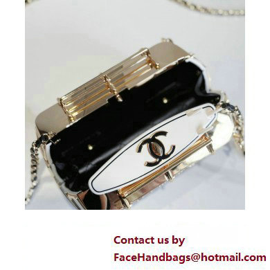 Chanel Plexi, Enamel, Strass  &  Gold-Tone Metal Mini Van Minaudiere Bag AS4590 2023